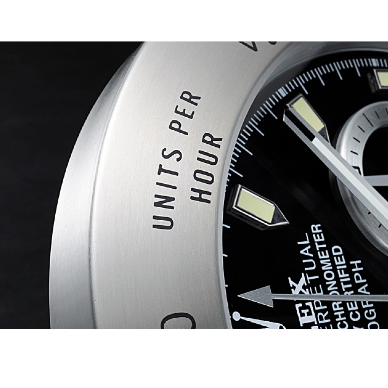 AAA Replica Watches 621909 Daytona Wall Rolex Cosmograph Clock Silver-Black 0817